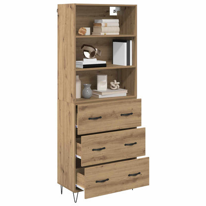 Highboard Artisan-Eiche 69,5 x 34 x 180 cm Holzwerkstoff