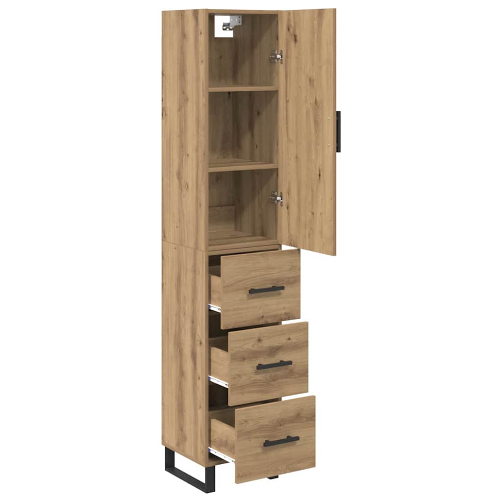 Highboard Artisan-Eiche 34,5 x 34 x 180 cm Holzwerkstoff