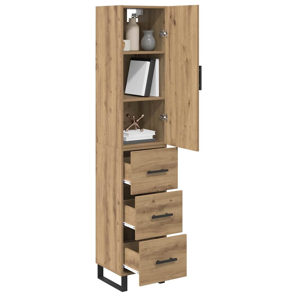 Highboard Artisan-Eiche 34,5 x 34 x 180 cm Holzwerkstoff