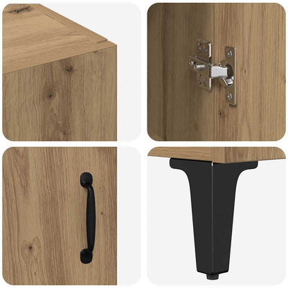 Highboard Artisan-Eiche 69,5 x 34 x 180 cm Holzwerkstoff