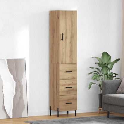 Highboard Artisan-Eiche 34,5 x 34 x 180 cm Holzwerkstoff