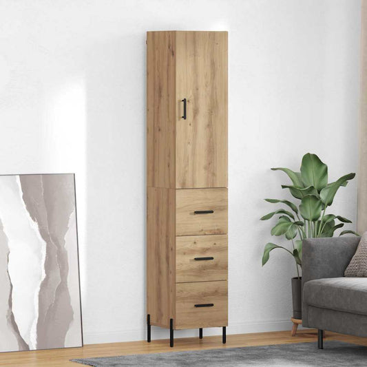 Highboard Artisan-Eiche 34,5 x 34 x 180 cm Holzwerkstoff