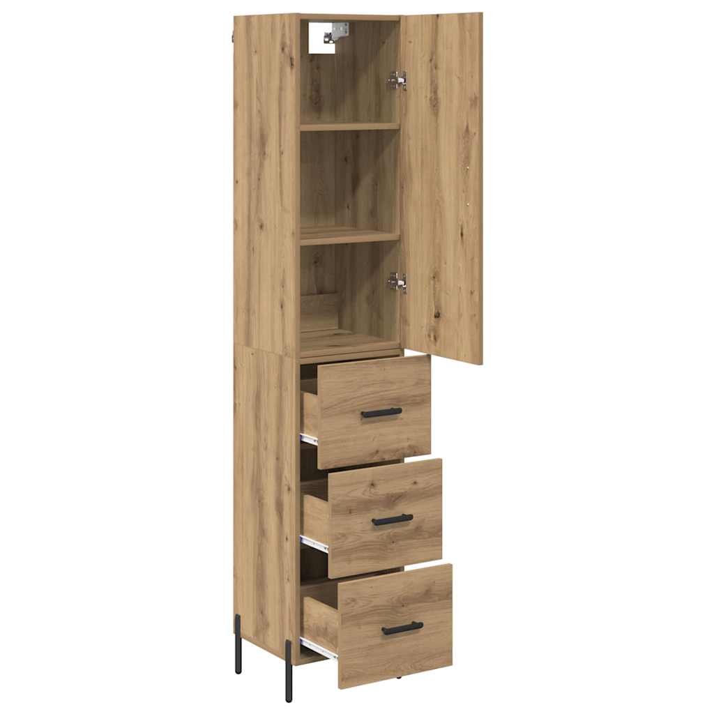 Highboard Artisan-Eiche 34,5 x 34 x 180 cm Holzwerkstoff