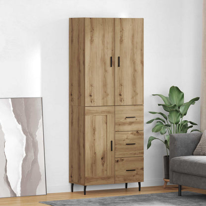 Highboard mit Schubladen Artisan-Eiche 69,5 x 34 x 180 cm