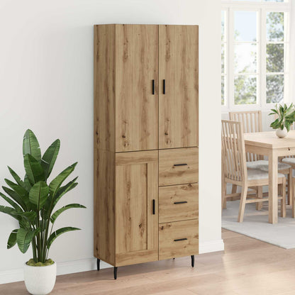 Highboard mit Schubladen Artisan-Eiche 69,5 x 34 x 180 cm