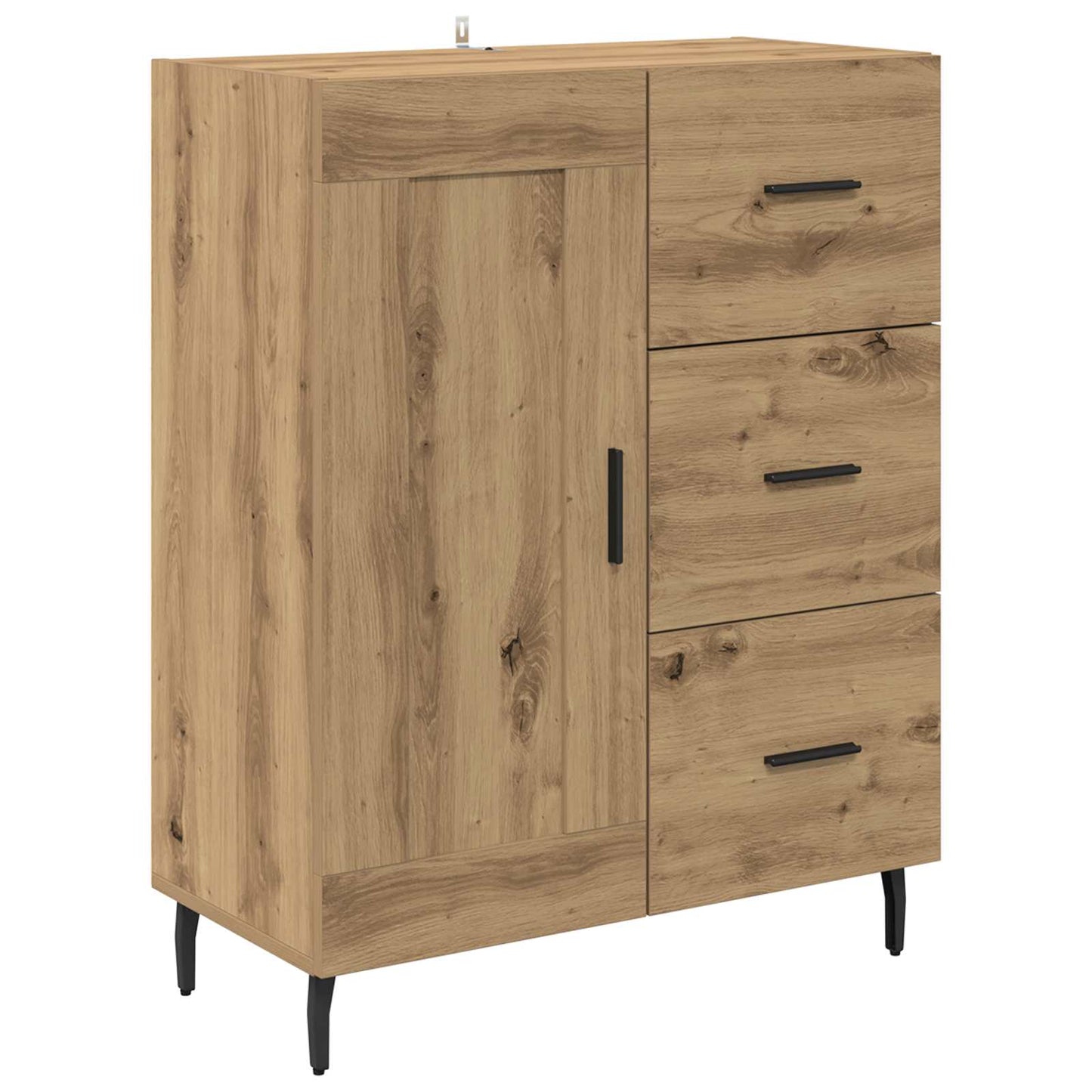 Highboard mit Schubladen Artisan-Eiche 69,5 x 34 x 180 cm