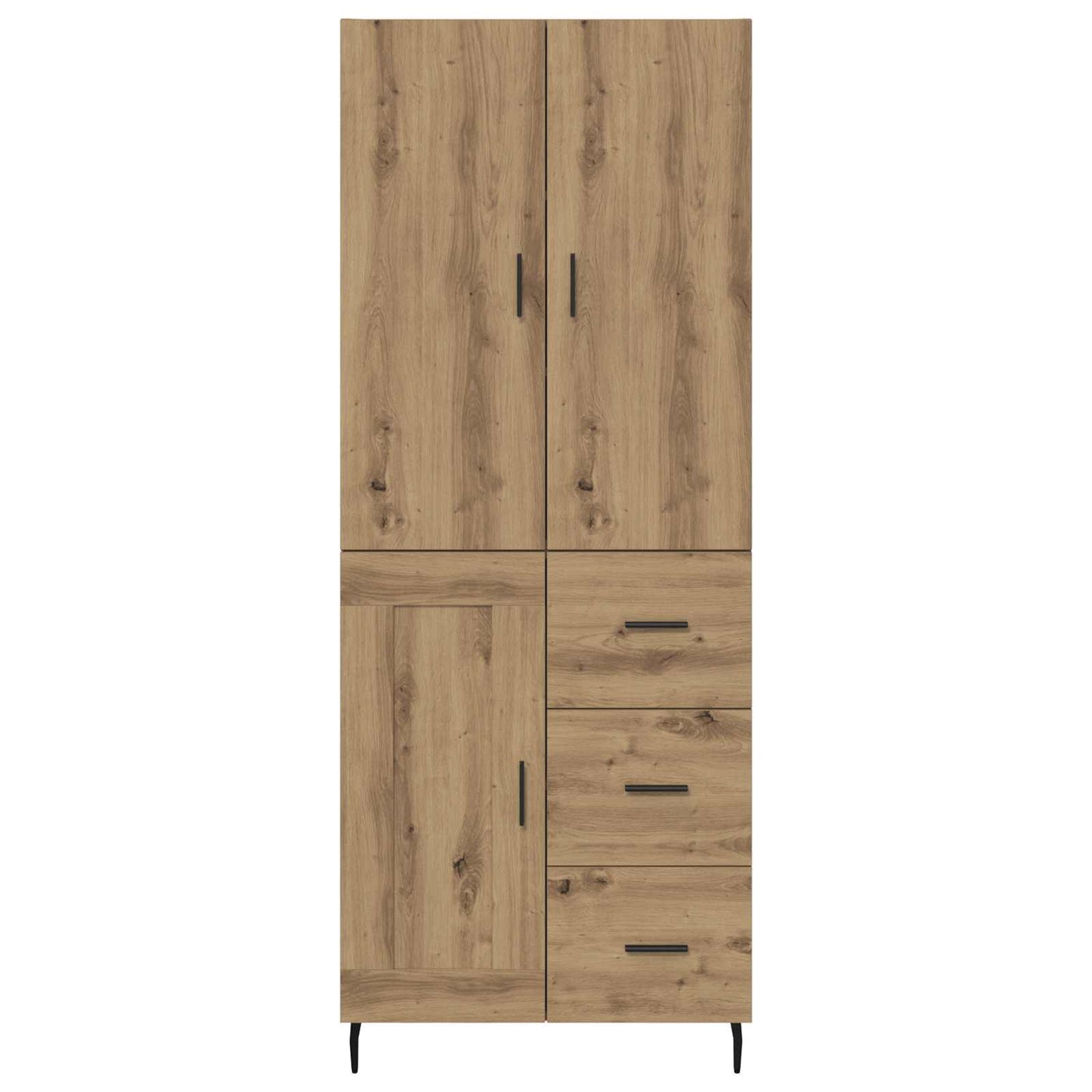 Highboard mit Schubladen Artisan-Eiche 69,5 x 34 x 180 cm