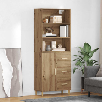 Highboard Artisan-Eiche 69,5 x 32,5 x 180 cm Holzwerkstoff