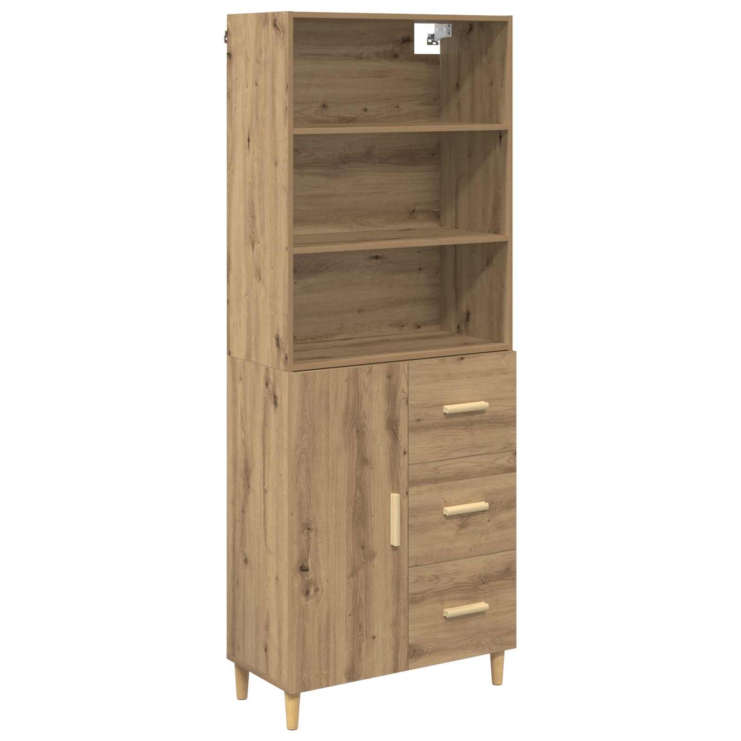 Highboard Artisan-Eiche 69,5 x 32,5 x 180 cm Holzwerkstoff