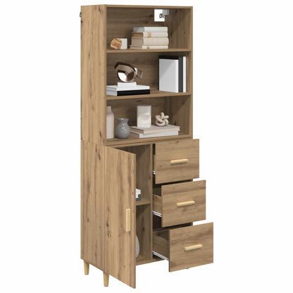 Highboard Artisan-Eiche 69,5 x 32,5 x 180 cm Holzwerkstoff