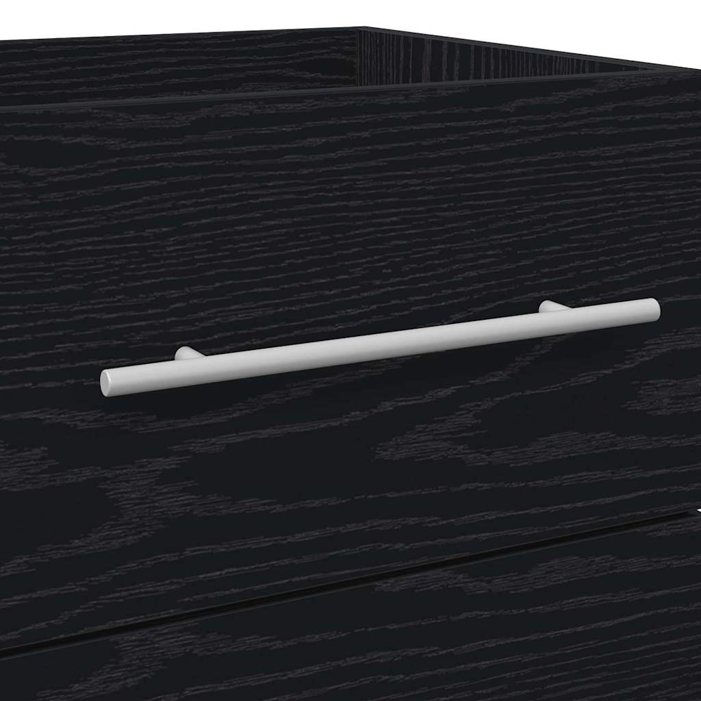 Waschbeckenschrank mit Schubladen Schwarz 42 x 39 x 52 cm