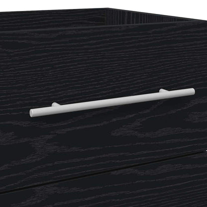 Waschbeckenschrank mit Schubladen Schwarz 42 x 39 x 52 cm