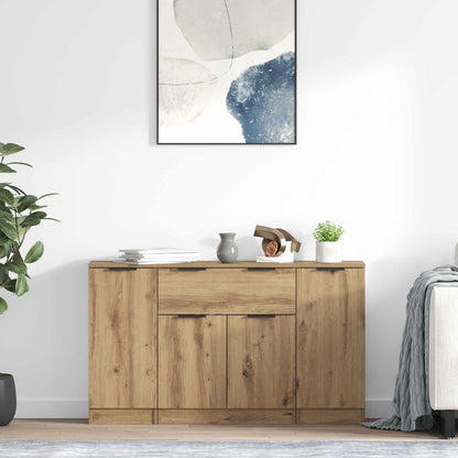 Sideboard mit Schubladen 3 pcs Artisan-Eiche Holzwerkstoff