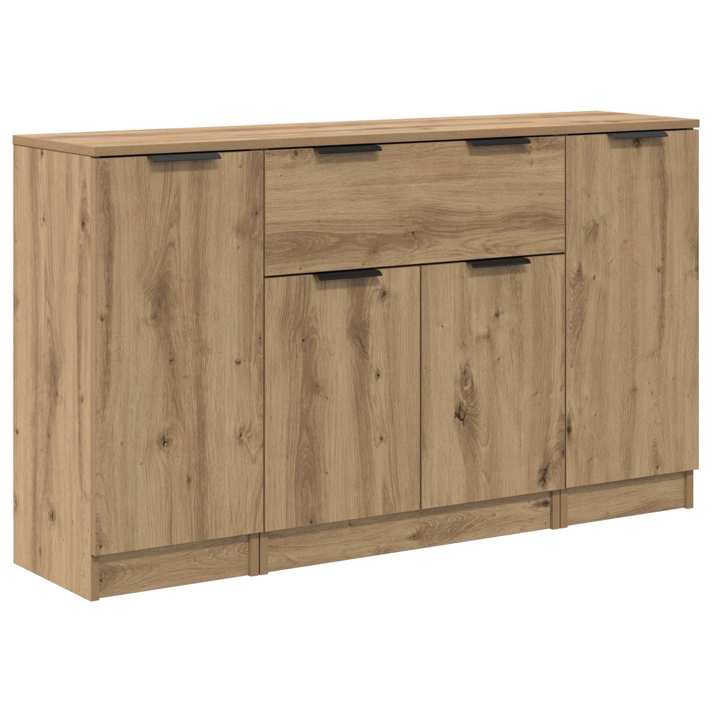 Sideboard mit Schubladen 3 pcs Artisan-Eiche Holzwerkstoff