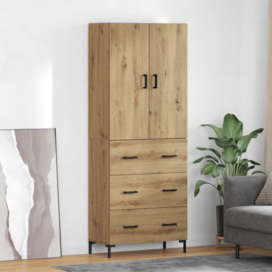 Highboard Artisan-Eiche 69,5 x 34 x 180 cm Holzwerkstoff