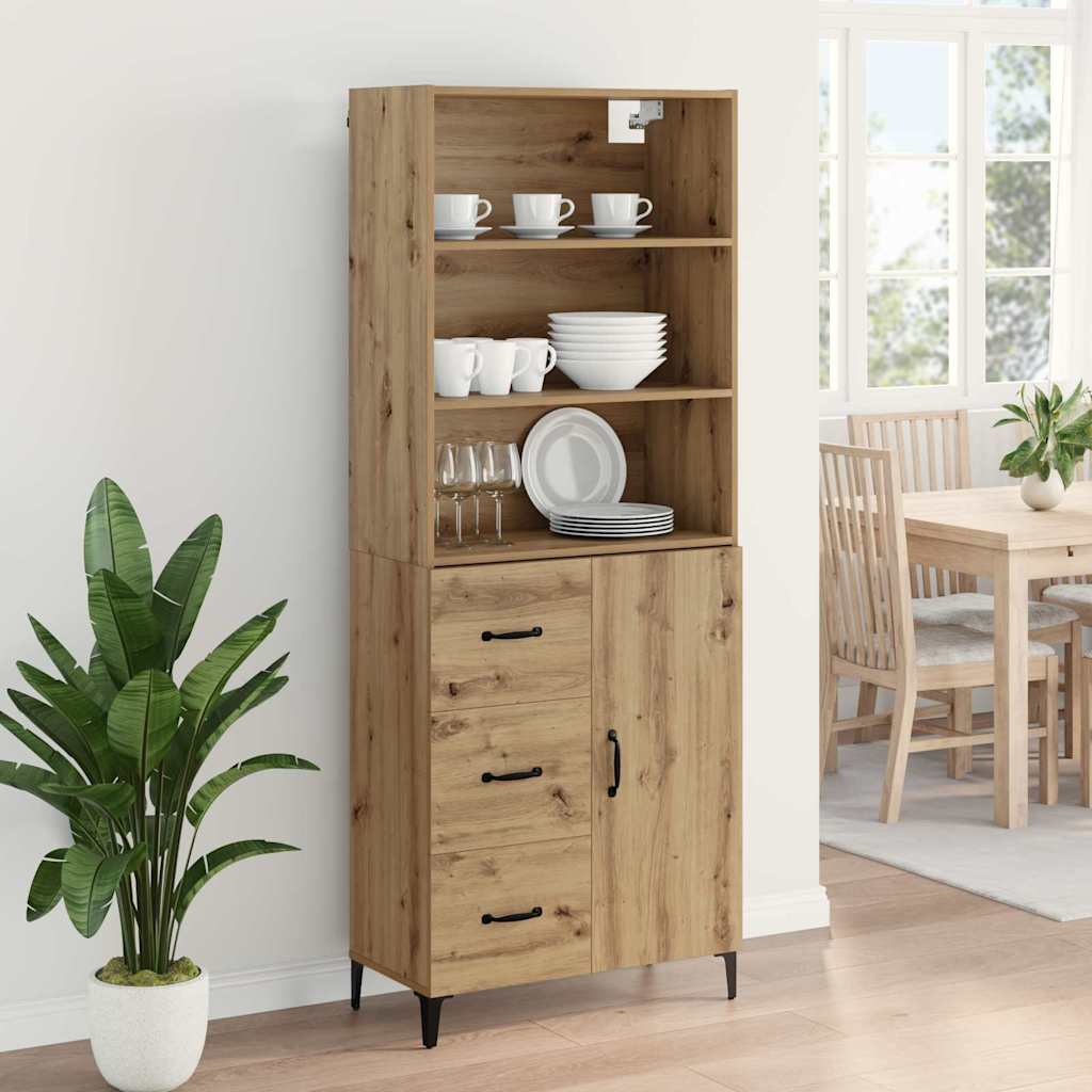 Highboard Artisan-Eiche 69,5 x 34 x 180 cm Holzwerkstoff