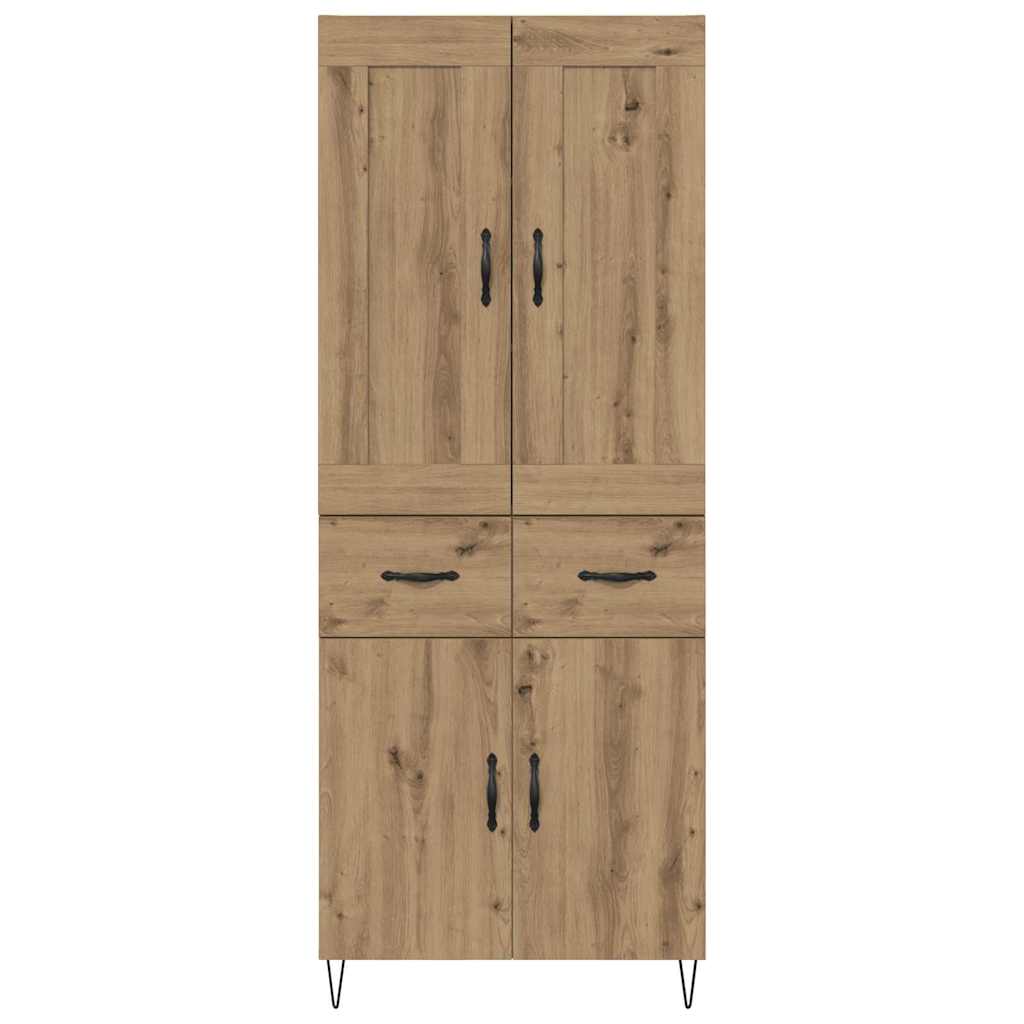Highboard Artisan-Eiche 69,5 x 34 x 180 cm Holzwerkstoff