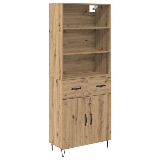Highboard Artisan-Eiche 69,5 x 34 x 180 cm Holzwerkstoff