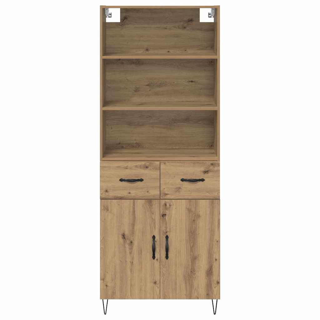 Highboard Artisan-Eiche 69,5 x 34 x 180 cm Holzwerkstoff