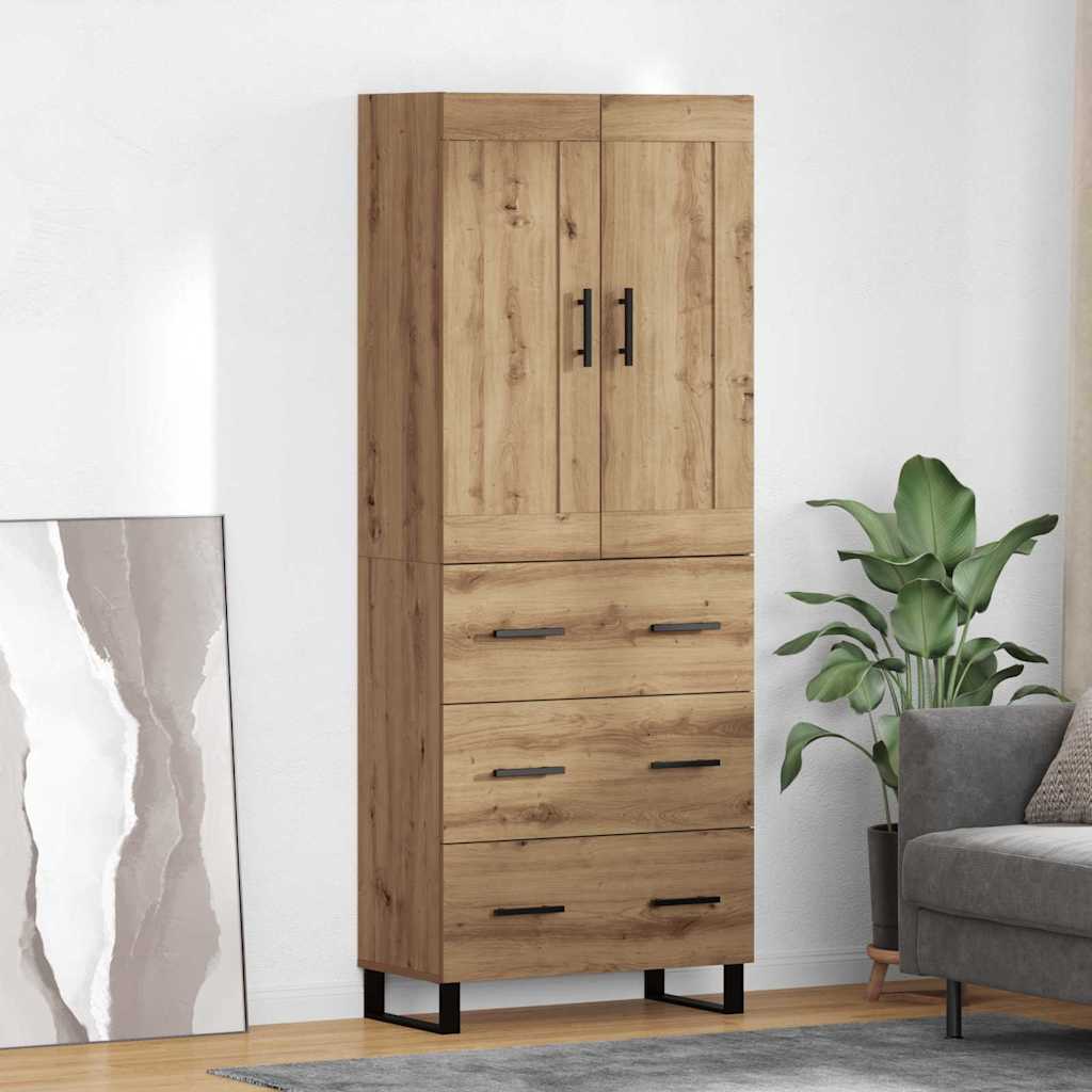 Highboard Artisan-Eiche 69,5 x 34 x 180 cm Holzwerkstoff