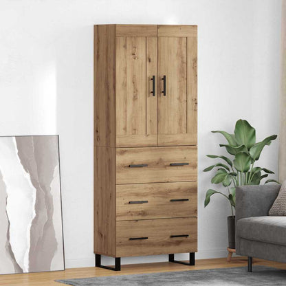 Highboard Artisan-Eiche 69,5 x 34 x 180 cm Holzwerkstoff