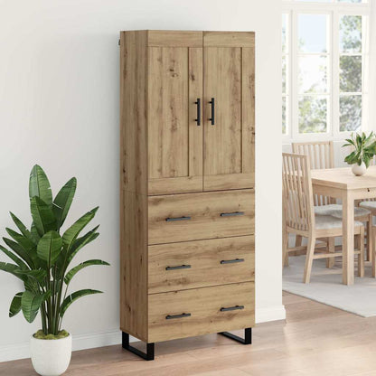 Highboard Artisan-Eiche 69,5 x 34 x 180 cm Holzwerkstoff