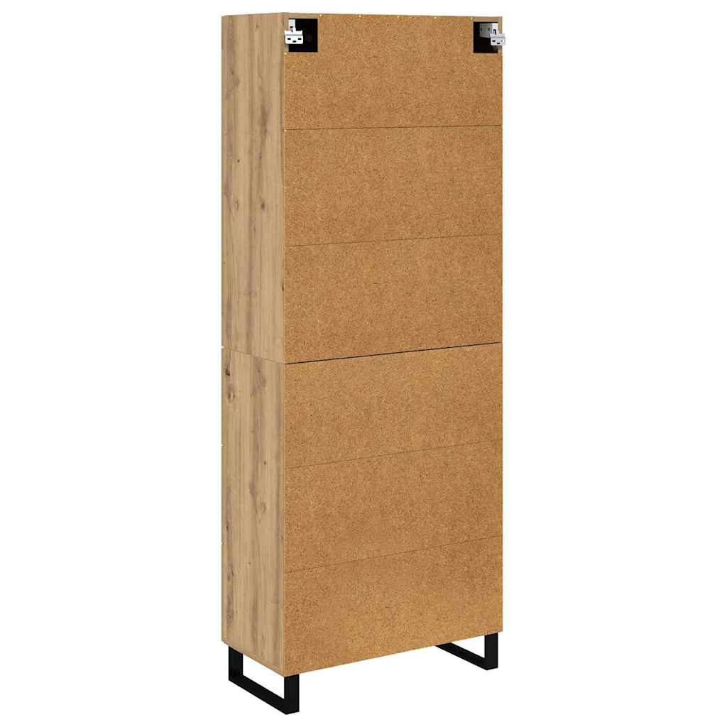 Highboard Artisan-Eiche 69,5 x 34 x 180 cm Holzwerkstoff