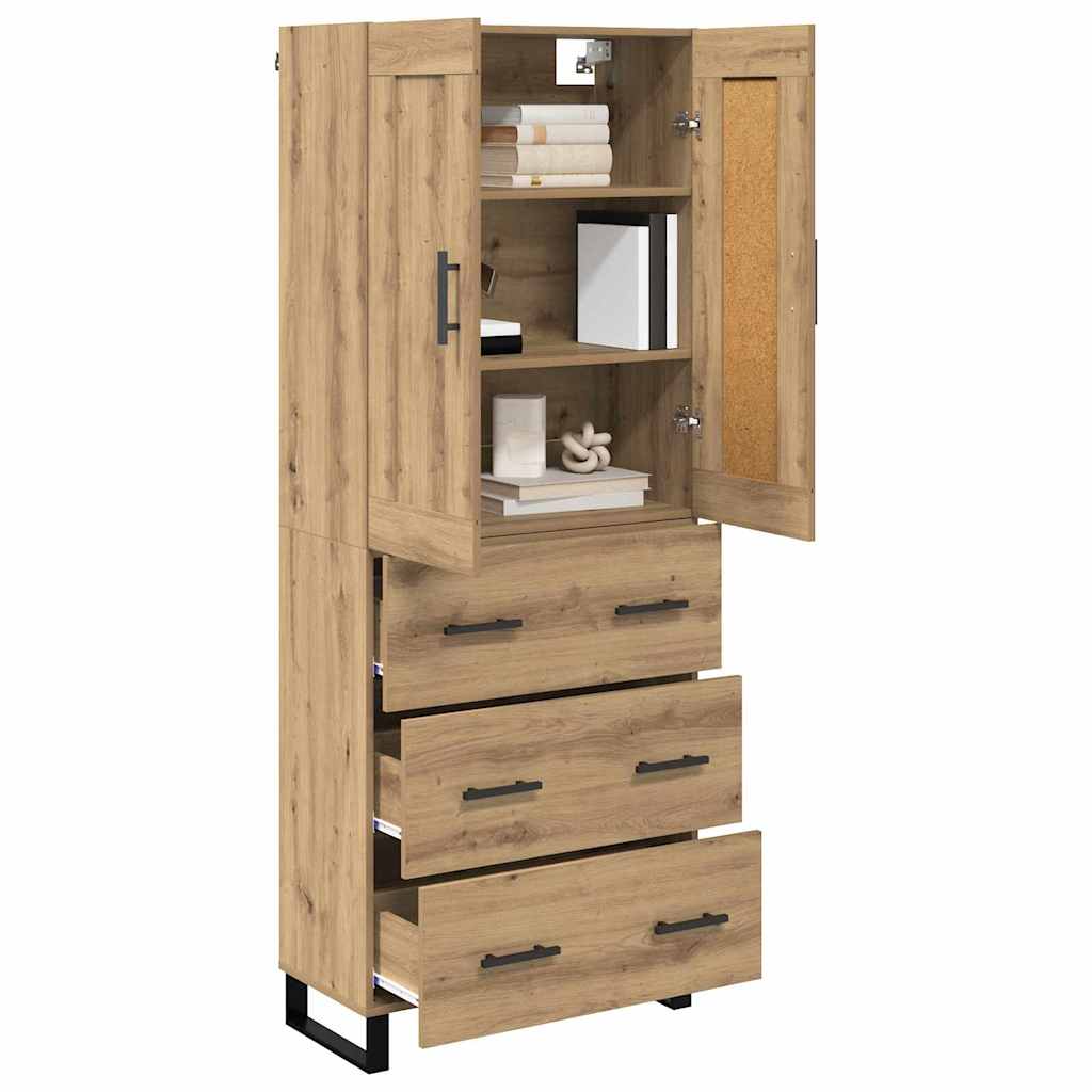 Highboard Artisan-Eiche 69,5 x 34 x 180 cm Holzwerkstoff