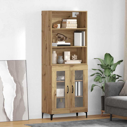 Highboard Artisan-Eiche 69,5 x 34 x 180 cm Holzwerkstoff