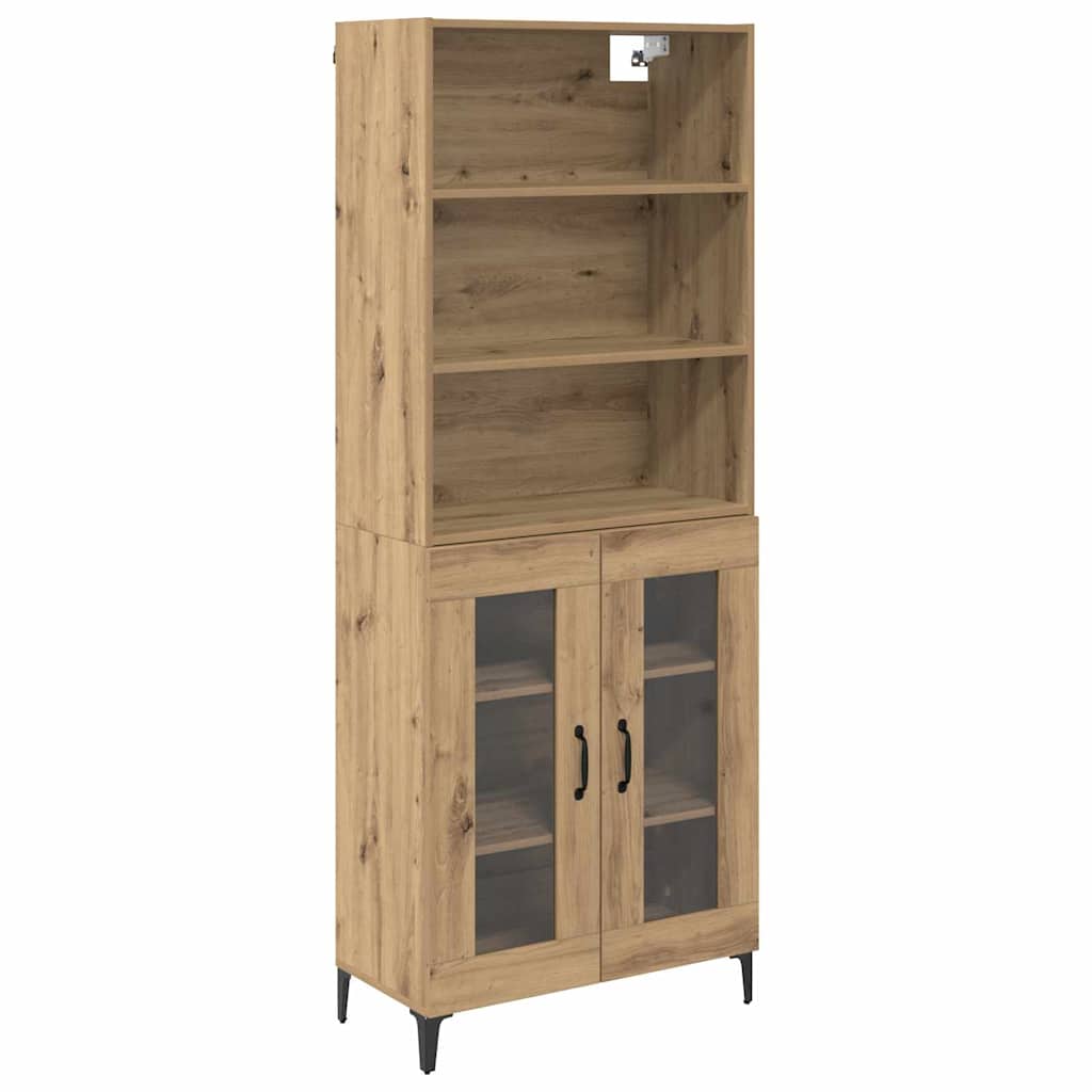 Highboard Artisan-Eiche 69,5 x 34 x 180 cm Holzwerkstoff