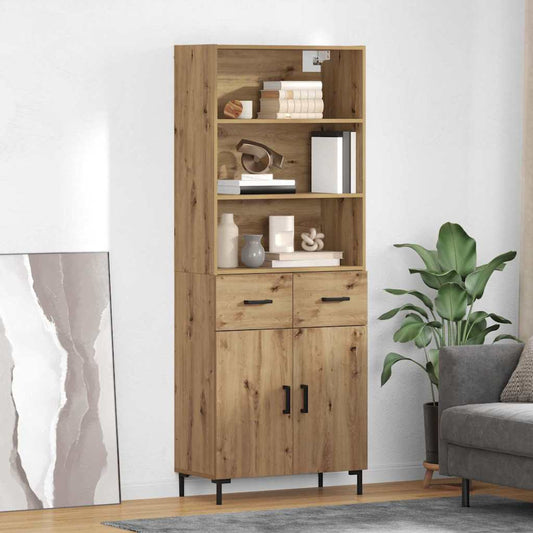 Highboard Artisan-Eiche 69,5 x 34 x 180 cm Holzwerkstoff