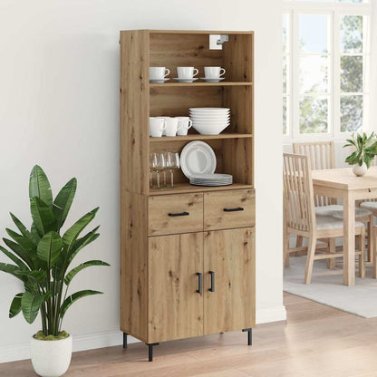 Highboard Artisan-Eiche 69,5 x 34 x 180 cm Holzwerkstoff