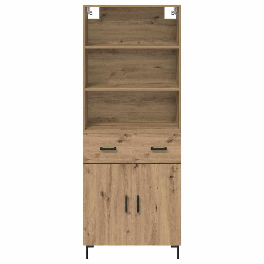 Highboard Artisan-Eiche 69,5 x 34 x 180 cm Holzwerkstoff