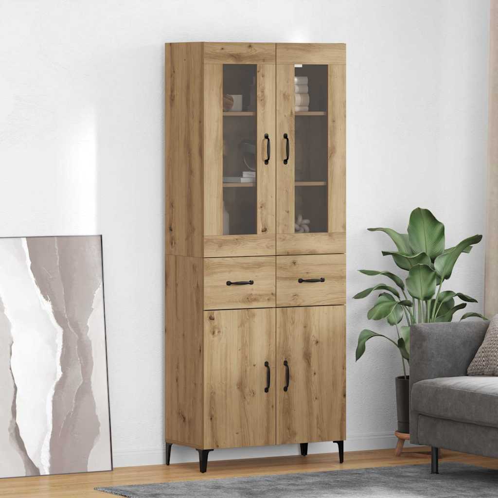 Highboard Artisan-Eiche 69,5 x 34 x 180 cm Holzwerkstoff