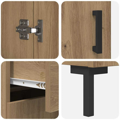 Highboard mit Schubladen 2 pcs Artisan-Eiche Holzwerkstoff