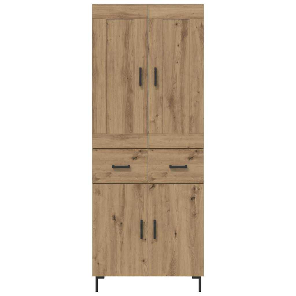 Highboard mit Schubladen 2 pcs Artisan-Eiche Holzwerkstoff
