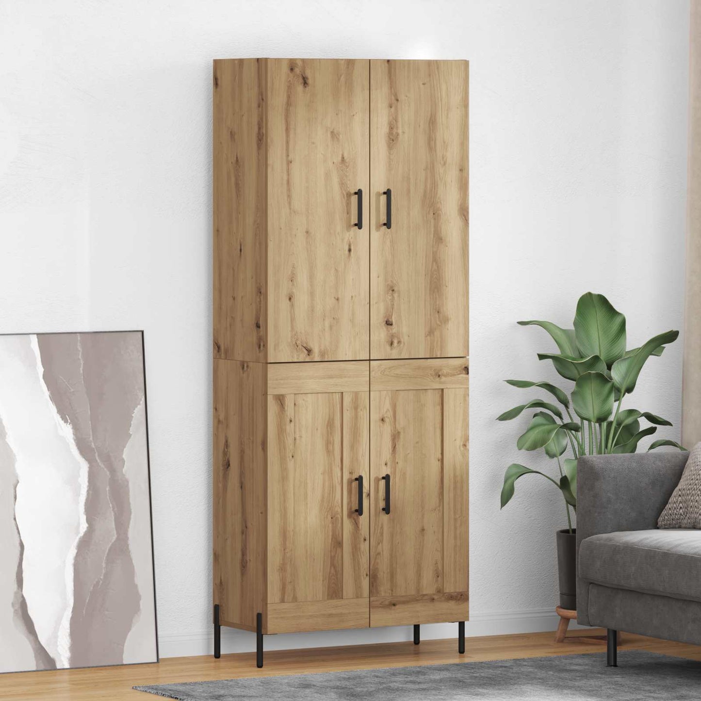 Highboard Artisan-Eiche 69,5 x 34 x 180 cm Holzwerkstoff