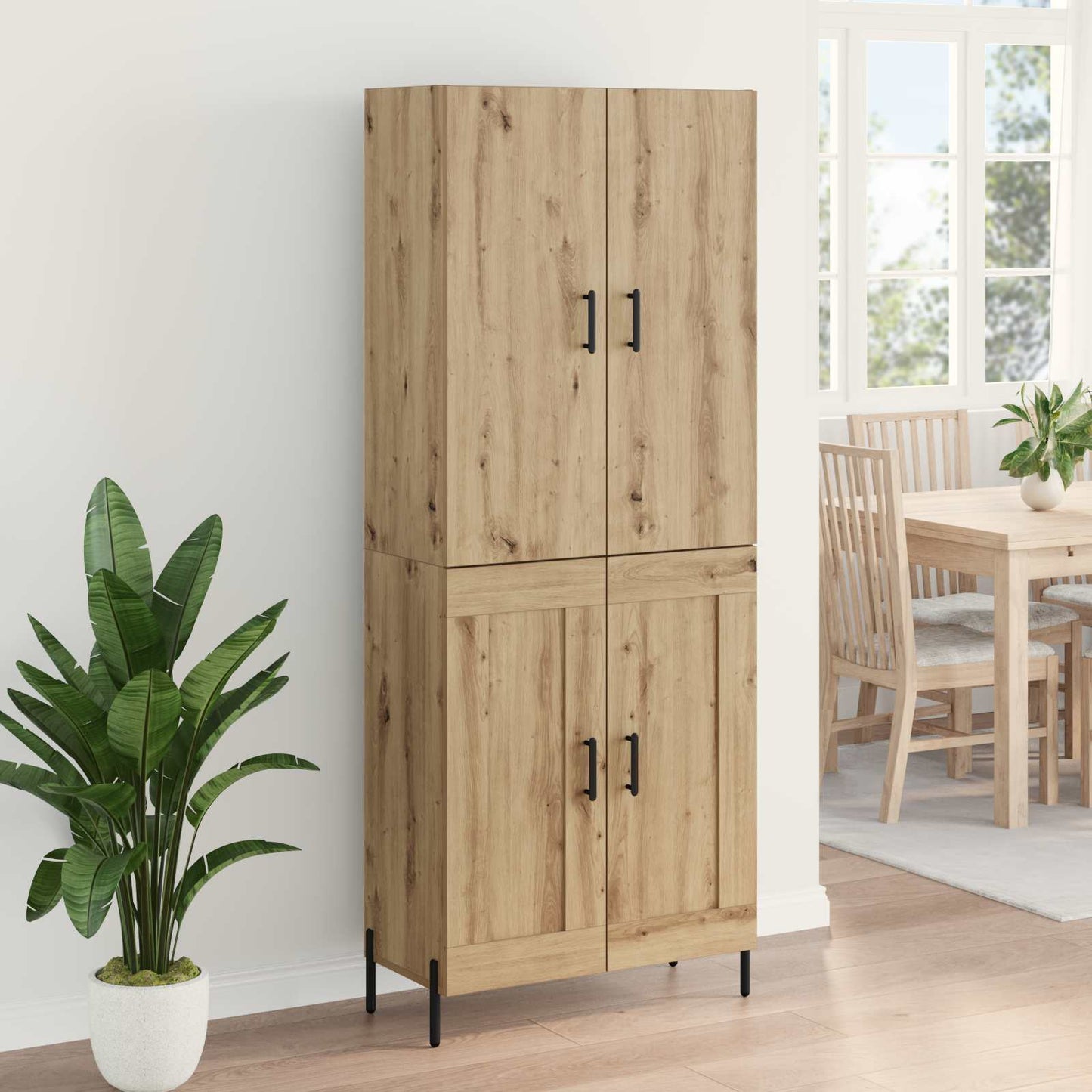 Highboard Artisan-Eiche 69,5 x 34 x 180 cm Holzwerkstoff