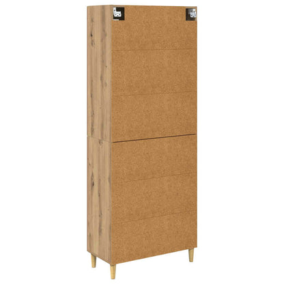 Highboard Artisan-Eiche 69,5 x 34 x 180 cm Holzwerkstoff