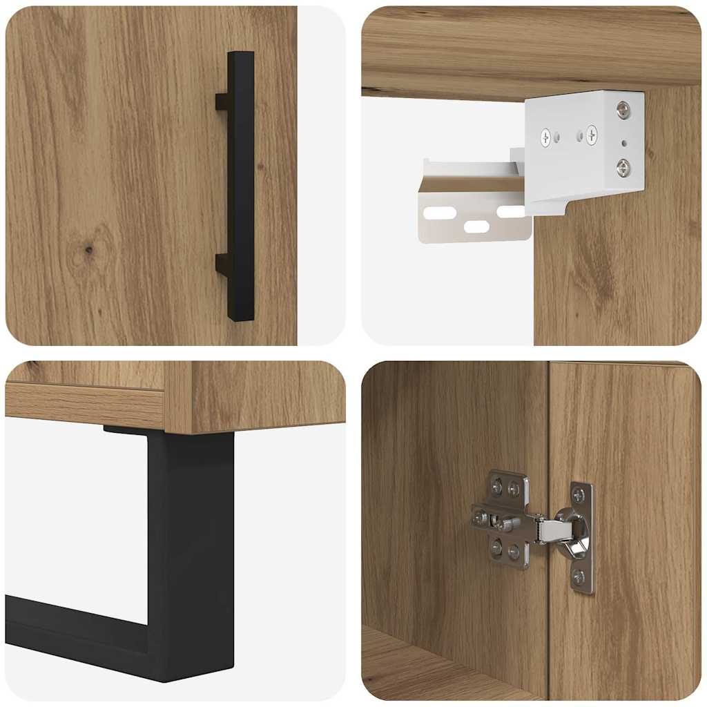 Highboard Artisan-Eiche 69,5 x 34 x 180 cm Holzwerkstoff