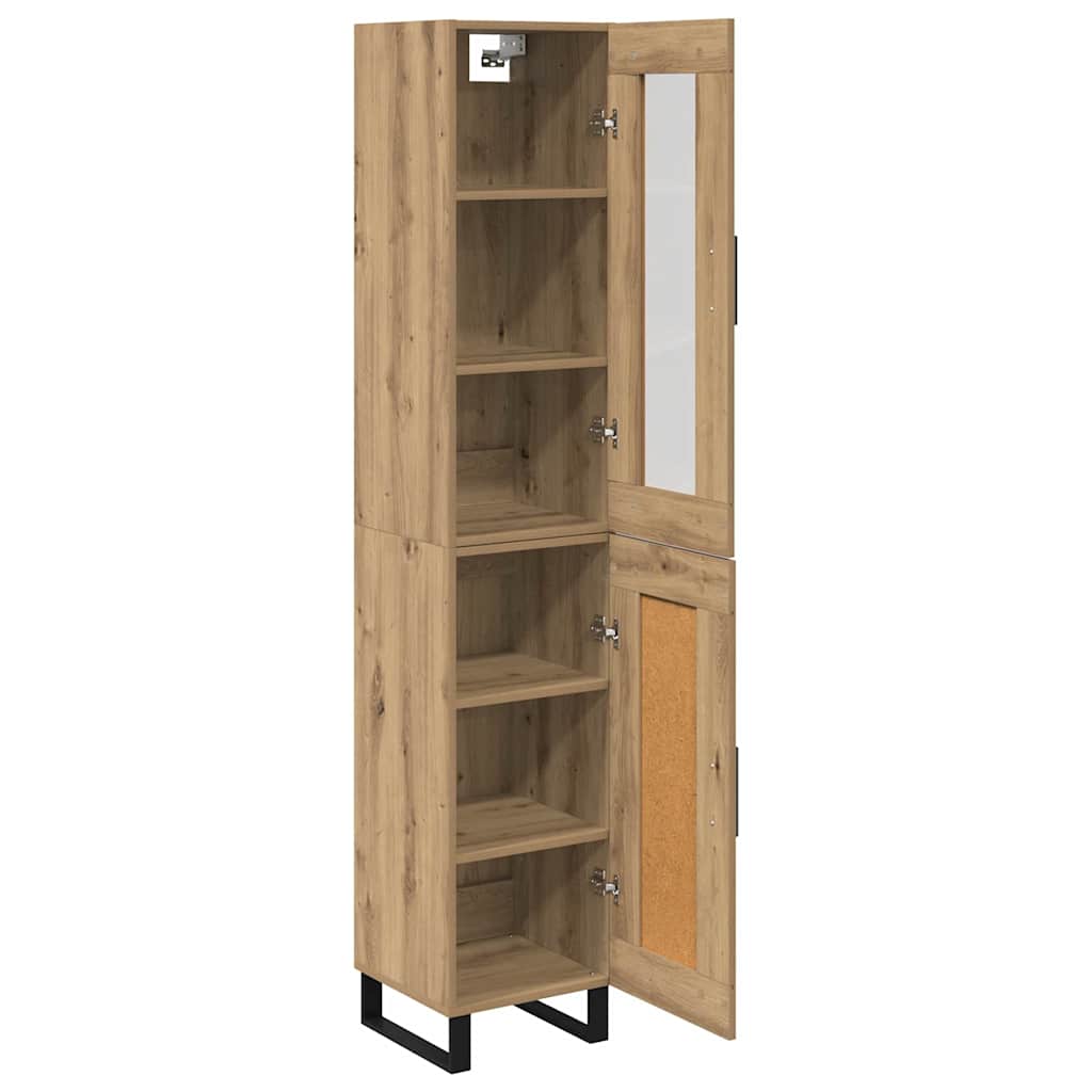 Highboard Artisan-Eiche 69,5 x 34 x 180 cm Holzwerkstoff
