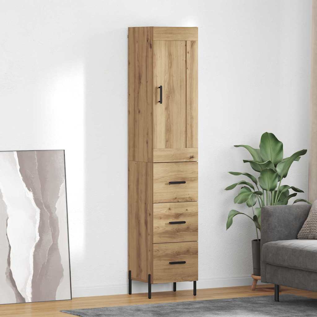 Highboard Artisan-Eiche 34,5 x 34 x 180 cm Holzwerkstoff