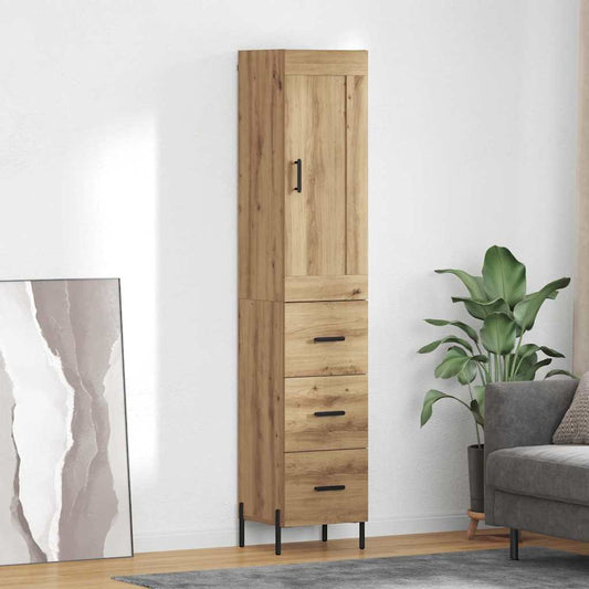 Highboard Artisan-Eiche 34,5 x 34 x 180 cm Holzwerkstoff