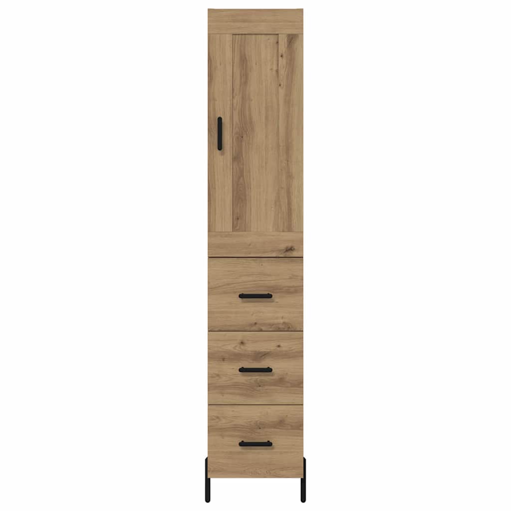 Highboard Artisan-Eiche 34,5 x 34 x 180 cm Holzwerkstoff