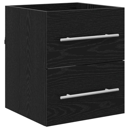 Waschbeckenschrank Schwarz Eichen-Optik 41 x 38,5 x 48 cm