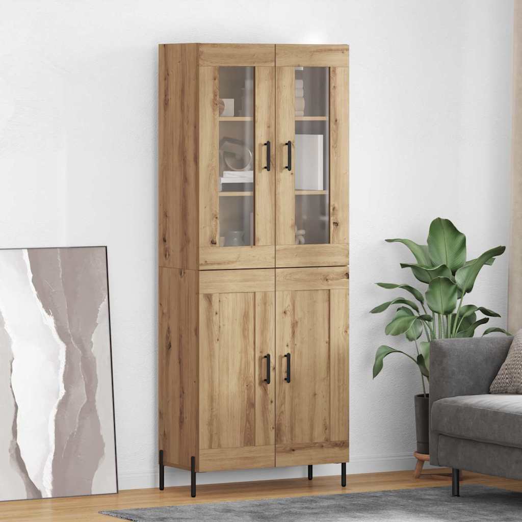 Highboard Artisan-Eiche 69,5 x 34 x 180 cm Holzwerkstoff