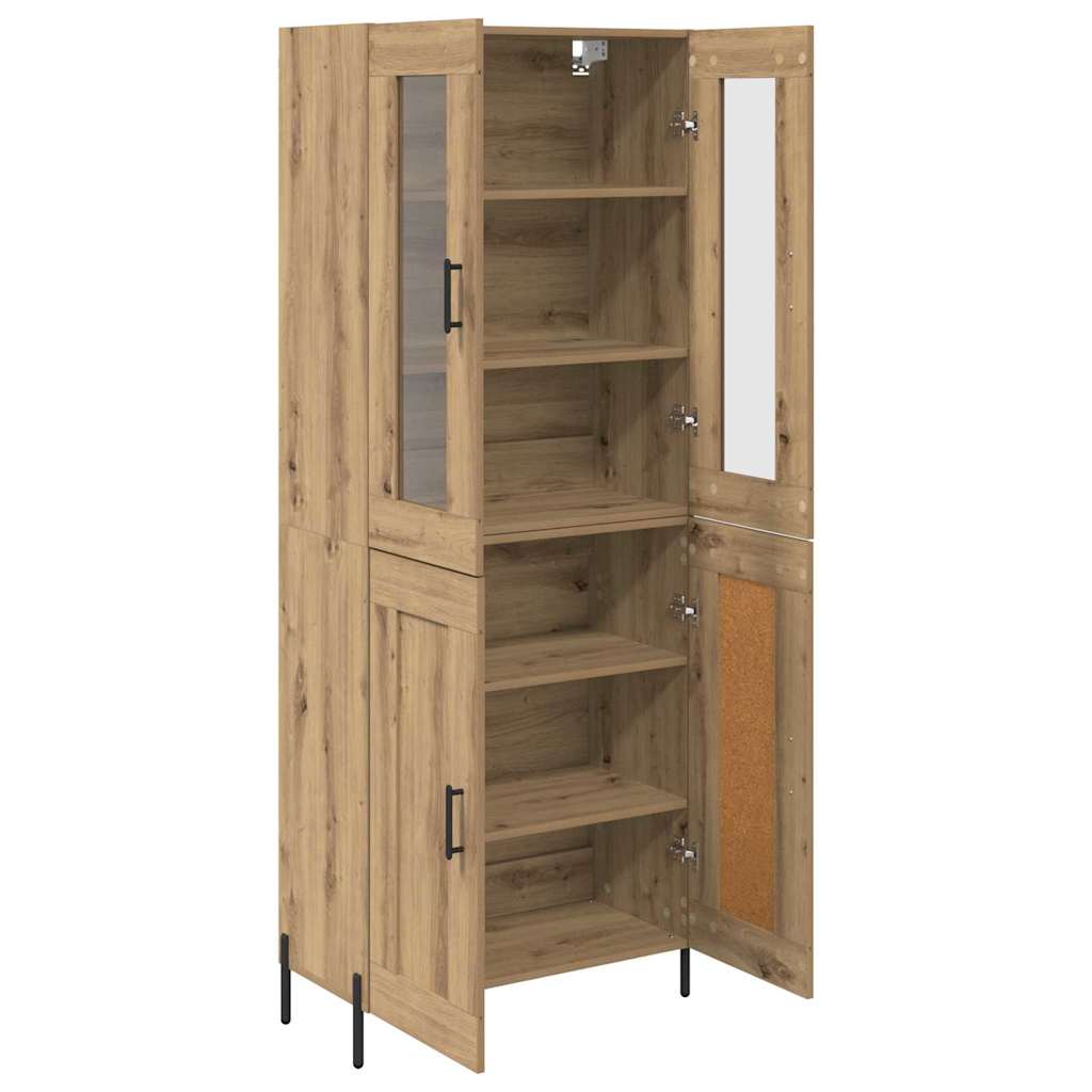 Highboard Artisan-Eiche 69,5 x 34 x 180 cm Holzwerkstoff