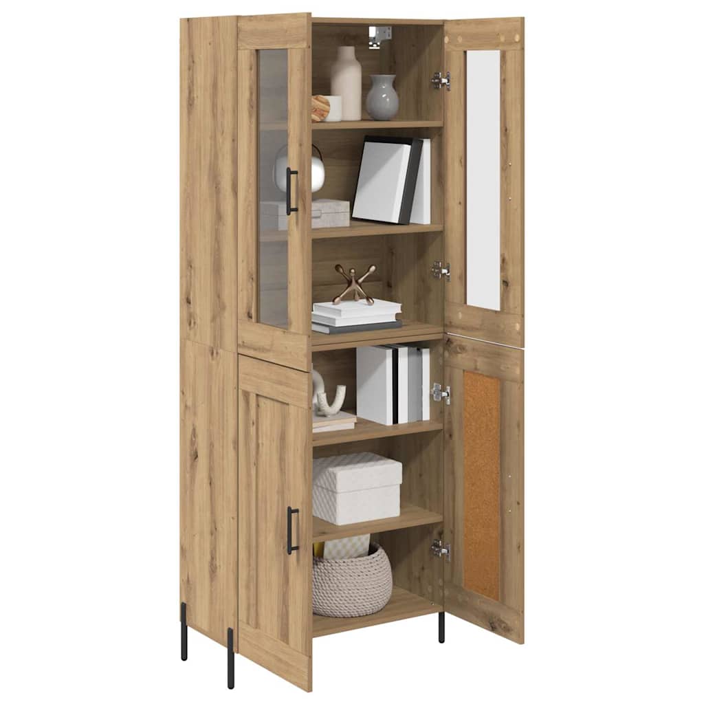 Highboard Artisan-Eiche 69,5 x 34 x 180 cm Holzwerkstoff