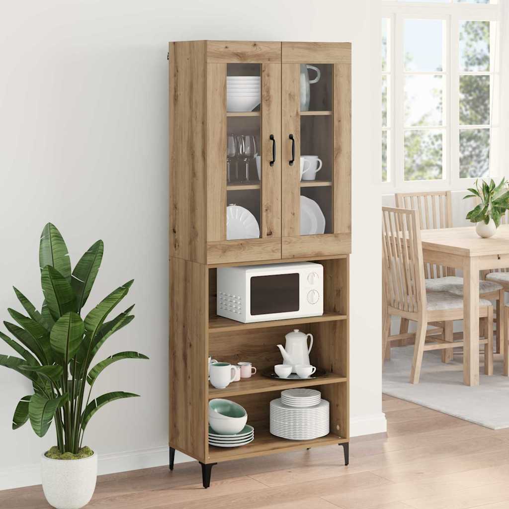 Highboard Artisan-Eiche 69,5 x 34 x 180 cm Holzwerkstoff