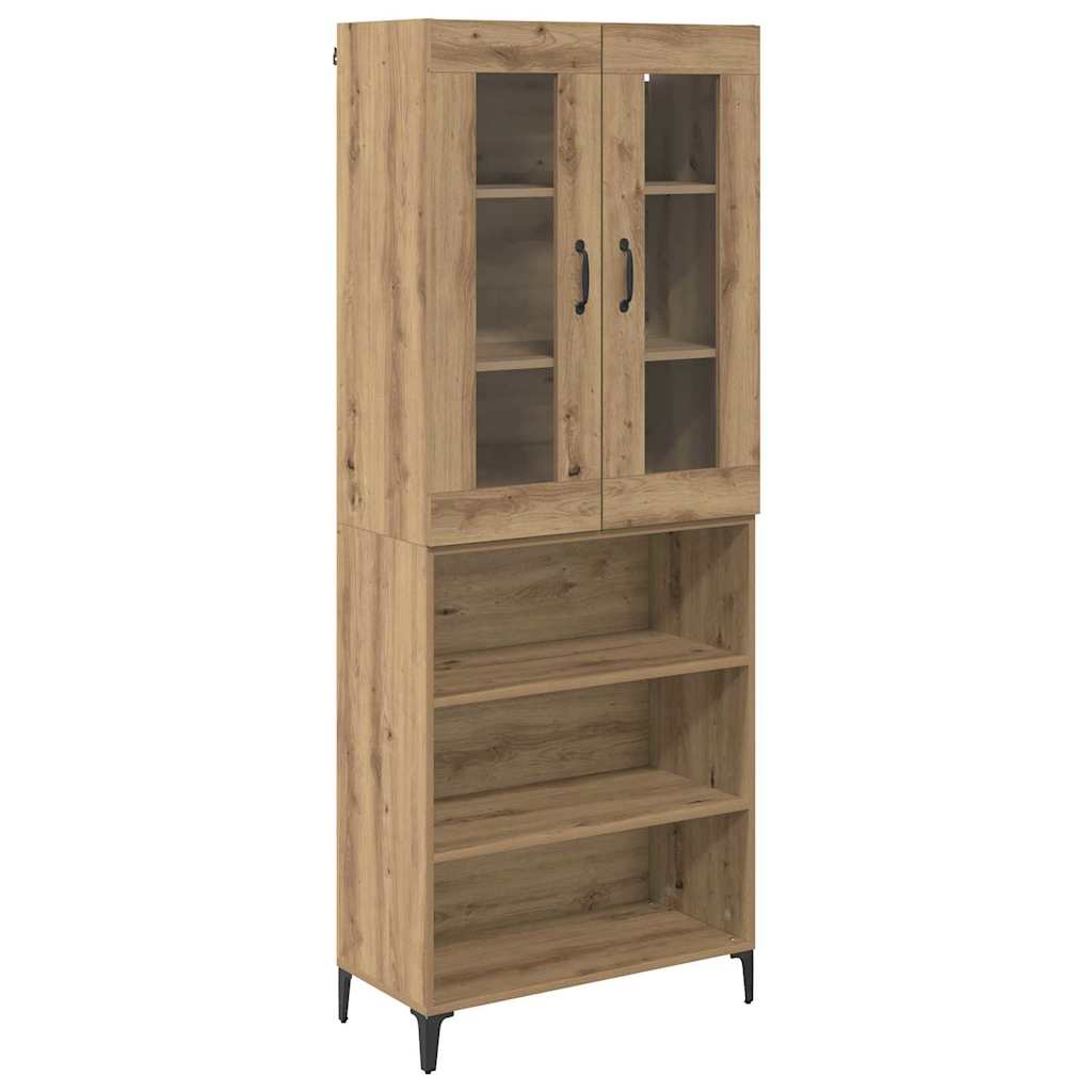 Highboard Artisan-Eiche 69,5 x 34 x 180 cm Holzwerkstoff